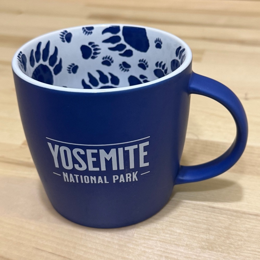 Yosemite National Park Bear Claw Blue Ceramic‎ Coffee Tea Mug Cup